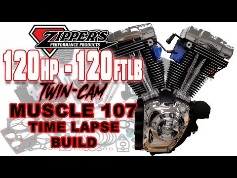 120 Horsepower Muscle 107 Twin Cam HARLEY - TIME LAPSE BUILD
