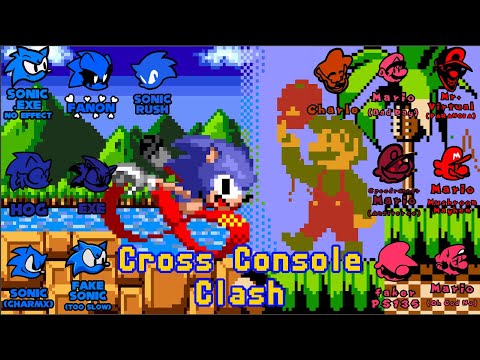 FNF - Cross Console Clash / Mario's vs Sonic's (Super Mario Bros. Funk Mix DX)