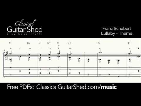 [Free Guitar PDF] Schubert, Franz - Lullaby with Tremolo