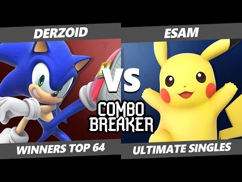 CB 2019 SSBU - DerZoid (Sonic) Vs. PG | ESAM (Pikachu) Smash Ultimate Tournament Winners Top 64
