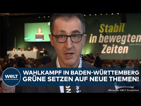 Video Thumbnail: BADEN-WÜRTTEMBERG: Grüne mit neuen Themen im Wahlkampf! Özdemir will Kretschmann ablösen