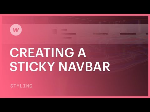 Creating a sticky navbar — Webflow tutorial