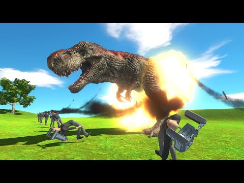 Modern Human missiles vs Carnivore Dinosaurs – Animal Revolt Battle Simulator