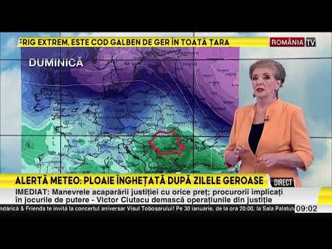 Ploaie înghețată și polei după zilele geroase. Noi alerte meteo COD GALBEN de GER