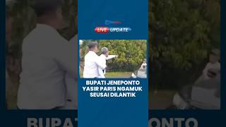 Bupati Jeneponto Ngamuk di Tengah Jalan saat Arak-arakan seusai Dilantik, Dilempar Batu Pihak Lawan