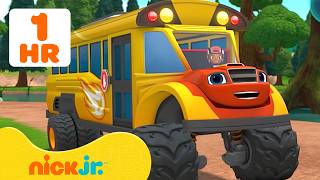 Download lagu Ride Along with SCHOOL BUS Blaze and AJ! 🚌 | 60 Minutes | Blaze and the Monster Machines | Nick Jr. mp3