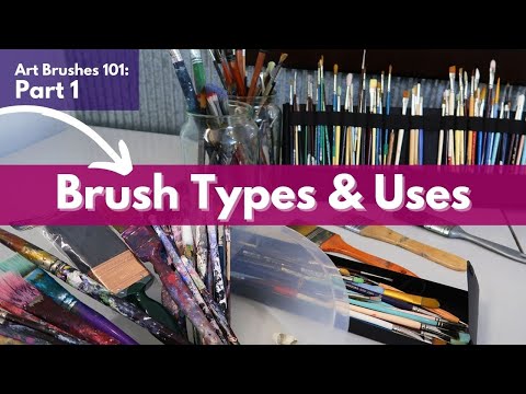 PAINT BRUSH TYPES: All Brush Types And Their Uses (Acrylic & Oil Paints)