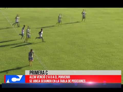 Primera C  Alem vencio 2 a 0 a El Porvenir  Se ubica segundo en Tabla de posiciones  Parte 2
