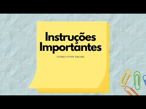 UTFPR Online - Instruções Importantes