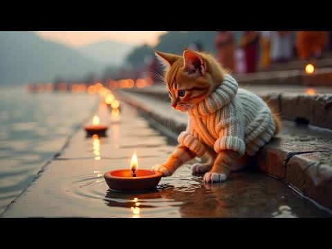 Tiny Ginger Cat's Spiritual Journey Through India | AI Animation Video