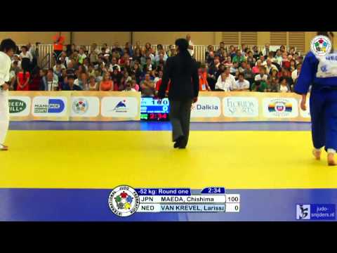 Judo 2013 World Championship Miami Cadets: Maeda (JPN) - van Krevel (NED) [-52kg]