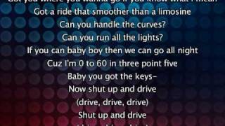 Rihanna - Shut Up And Drive, Lyrics In Video