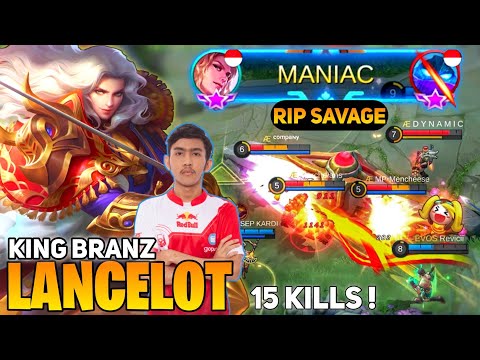 MANIAC! 15 Kill [Former Top 1 Global Lancelot] By BTR King Branz - Mobile Legend