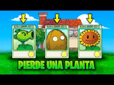 PvZ pero PIERDO una planta en cada nivel… 💀🔥