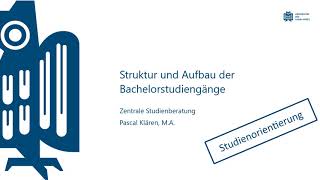 Zentrale Studienberatung - Struktur und Aufbau der Bachelorstudiengänge
