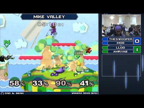 Mike Valley - TheSWOOPER & MoG vs lloD & Khryke - Winners Semis - Melee Doubles