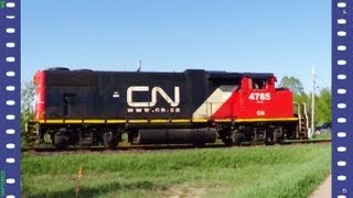 preview picture of video 'The Last Train from Beachburg Ontario  CN Rail continues lifting welded rail with CWR train'