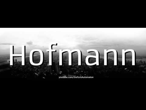 How to Pronounce Hofmann in German