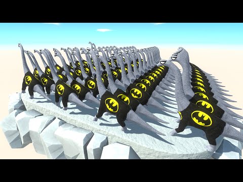 ALL BATMAN BRACHIOSAURUS Death RUN Jurassic World Dominion - Animal Revolt Battle Simulator