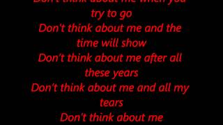 Daniele Negroni - Dont think about me (Lyrics)