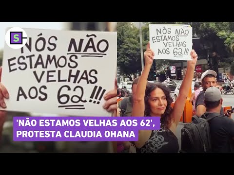Claudia Ohana protests on Paulista Avenue