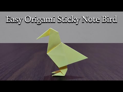 [DETAILED TUTORIAL] Sticky Note Bird Origami: Step-by-Step for Beginners!