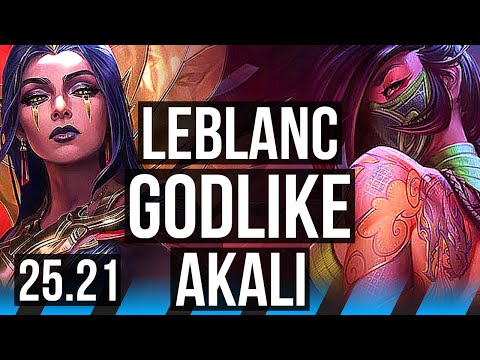 LEBLANC vs AKALI (MID) | 15/2/11, 42k DMG, Godlike | KR Master | 25.21