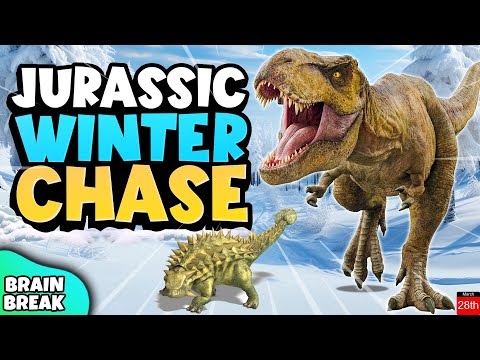 [20 mins] Going on a Dino Hunt Freeze Dance | Brain Break Party | EPIC Winter Hunt | Jurassic Chase