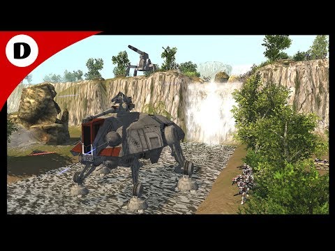 CLONE WATERFALL DEFENSE ~ Deadly Skirmish - Men of War Star Wars Mod