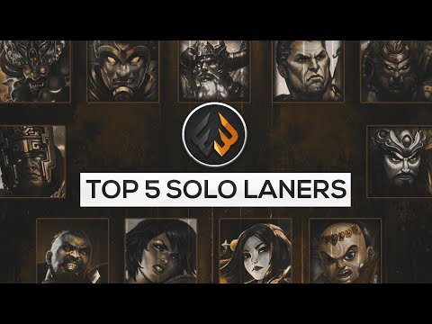 CURRENT TOP 5 SOLO LANE GODS - Smite