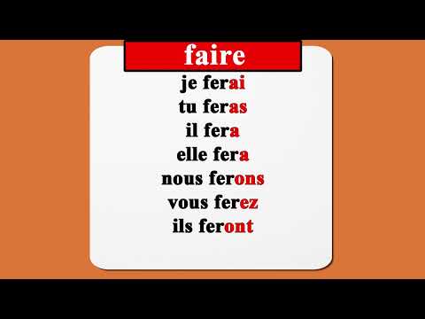 le verbe faire au futur simple de l'indicatif