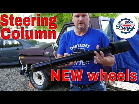 Ep.11 1979 Ford F250 Restoration - Steering Column Install and New Wheels #midnightmaroon