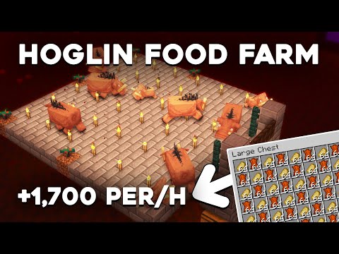 Minecraft Hoglin Food And Leather Farm | Easy To Build 1.19