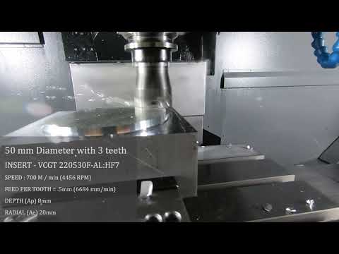 Milling aluminium with Pramet SVC cutter