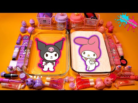 Mezclando Kuromi VS My Melody en Slime - Supermanualidades