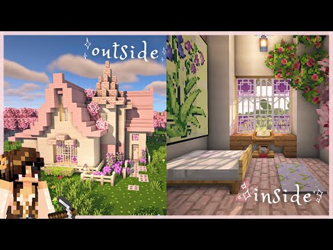 goddessofcrows - Minecraft Lilpie Resource Pack House Tutorial ✨ Pastel Pink 1.19+ Minecraft House Tutorial