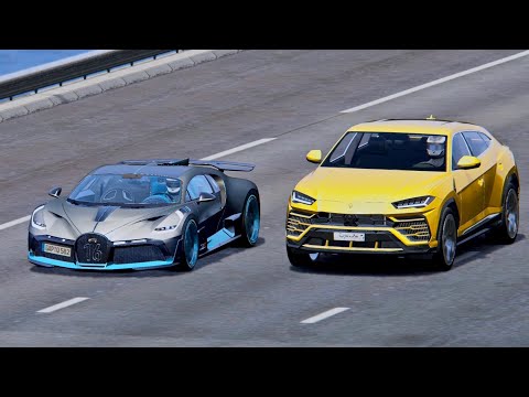 Bugatti Divo vs Lamborghini Urus - Drag Race