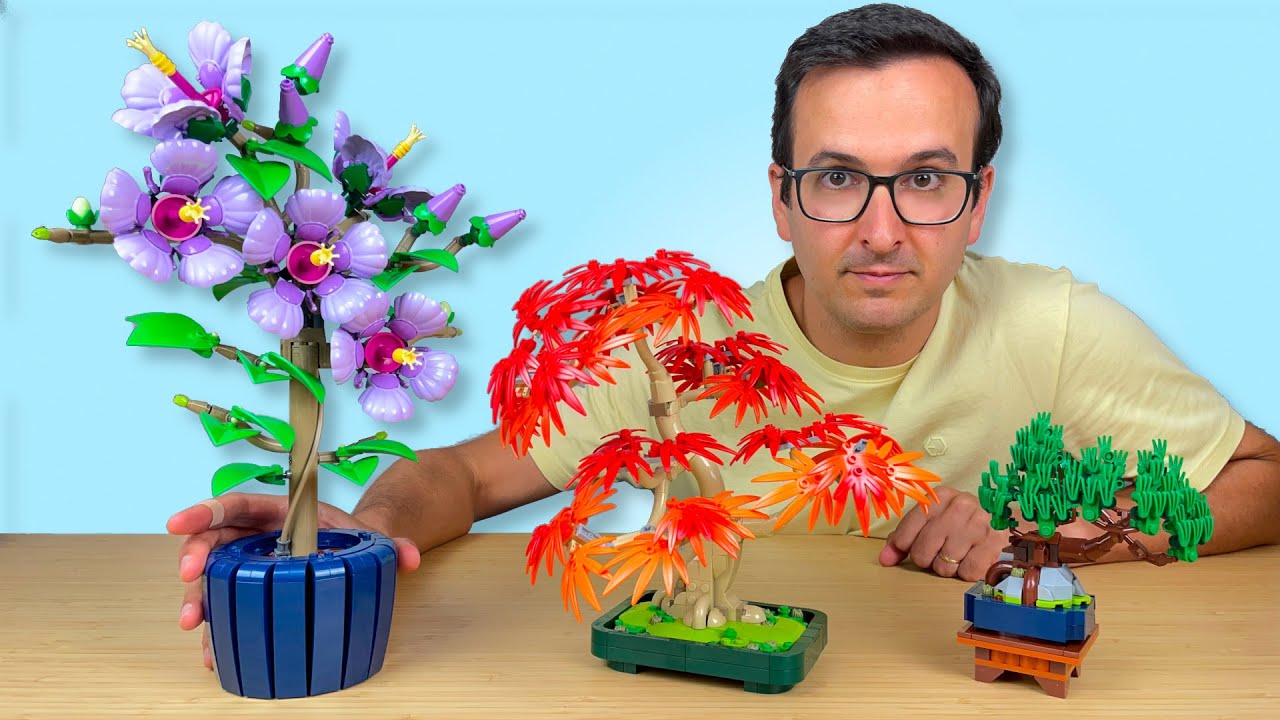 New LEGO Bonsais and Hibiscus (REVIEW)