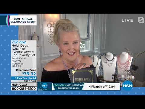 Heidi Daus "Chain of Events" Necklace, Bracelet and Earr...