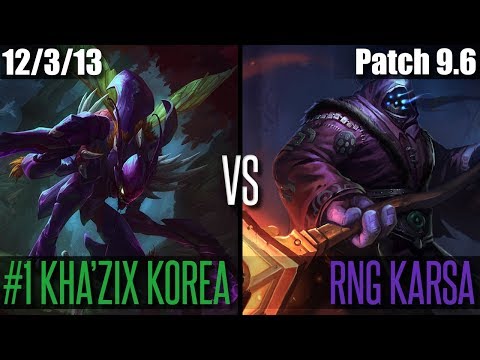 #1 KHA'ZIX KOREA vs RNG Karsa Jax | KR Masters Ranked | Patch 9.6