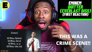 {OMG HE HIT HIM UP FR!!!} EMINEM &quot;QUITTER&quot; EVERLAST DISS (REACTION)