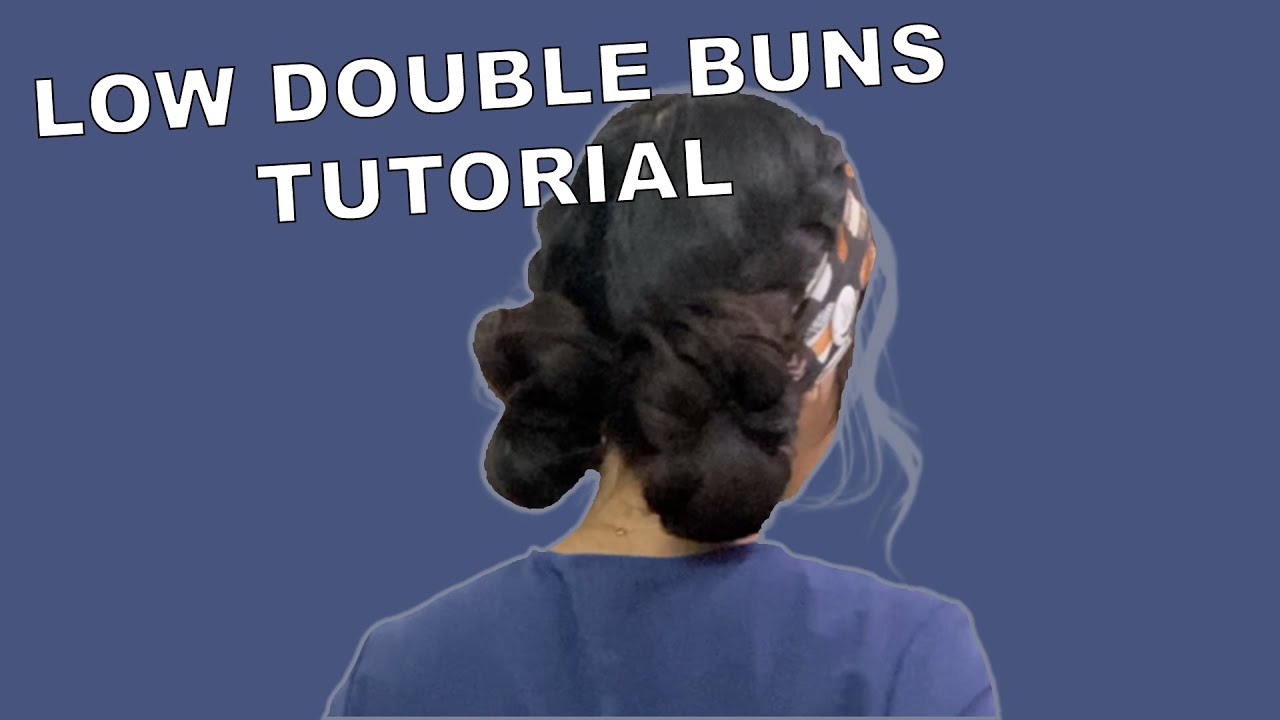 Low double bun hairstyle tutorial!