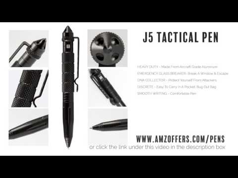 Kevenanna Led Flashlight Tactical Glass Breaker Survival Aircraft Aluminum Self Defense Pen With