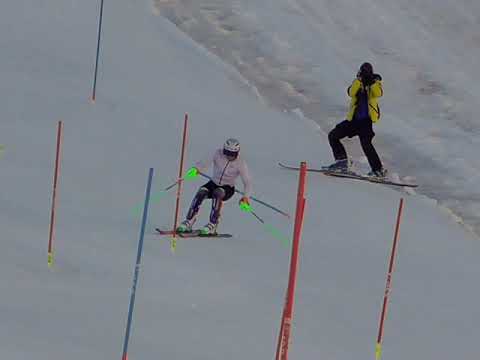 Henrik Kristoffersen slalom training in Saas-Fee Summer 2021