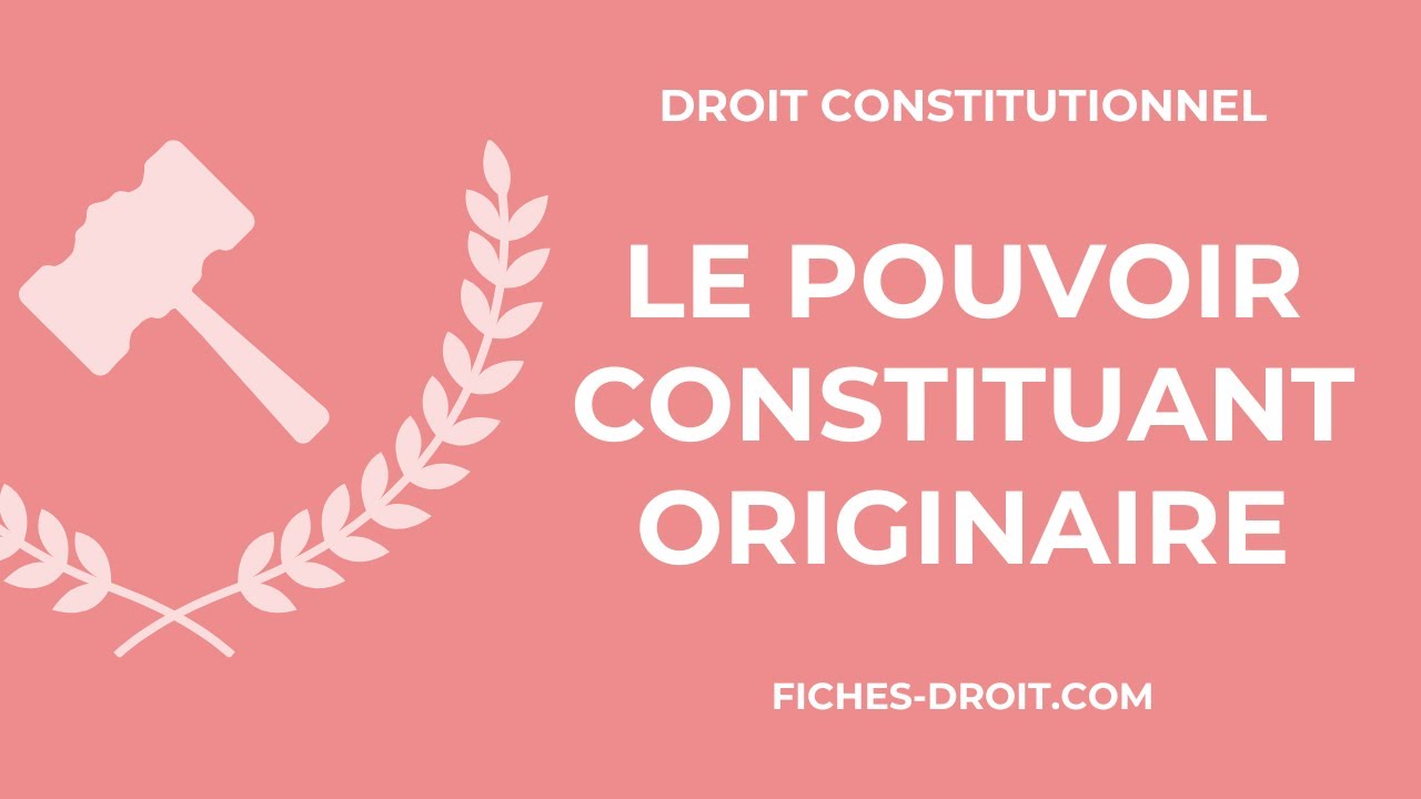 Le pouvoir constituant originaire
