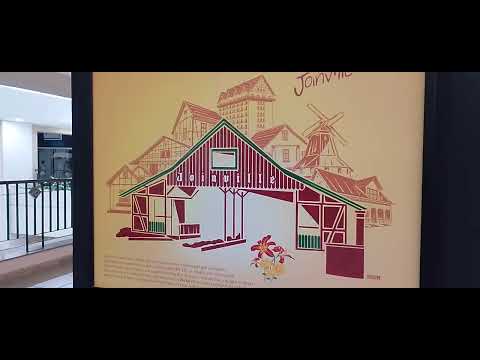 Walking Through the Shopping City of Flowers Mall, in Downtown Joinville, SC, Brazil