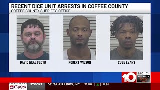 3 arrested in separate drug cases in Coffee County