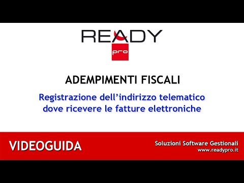 Anteprima del filmato: configurare l'indirizzo telematico, codice SDI o PEC
