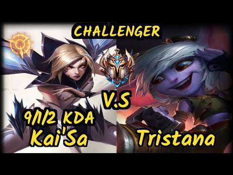 Chrisberg (KAI'SA) vs TRISTANA - 9/1/2 KDA BOTTOM ADC CHALLENGER GAMEPLAY - EUW