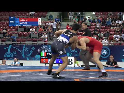 Repechage FS - 92 kg: D. COSSU (ITA) v. O. AGTAS (TUR)